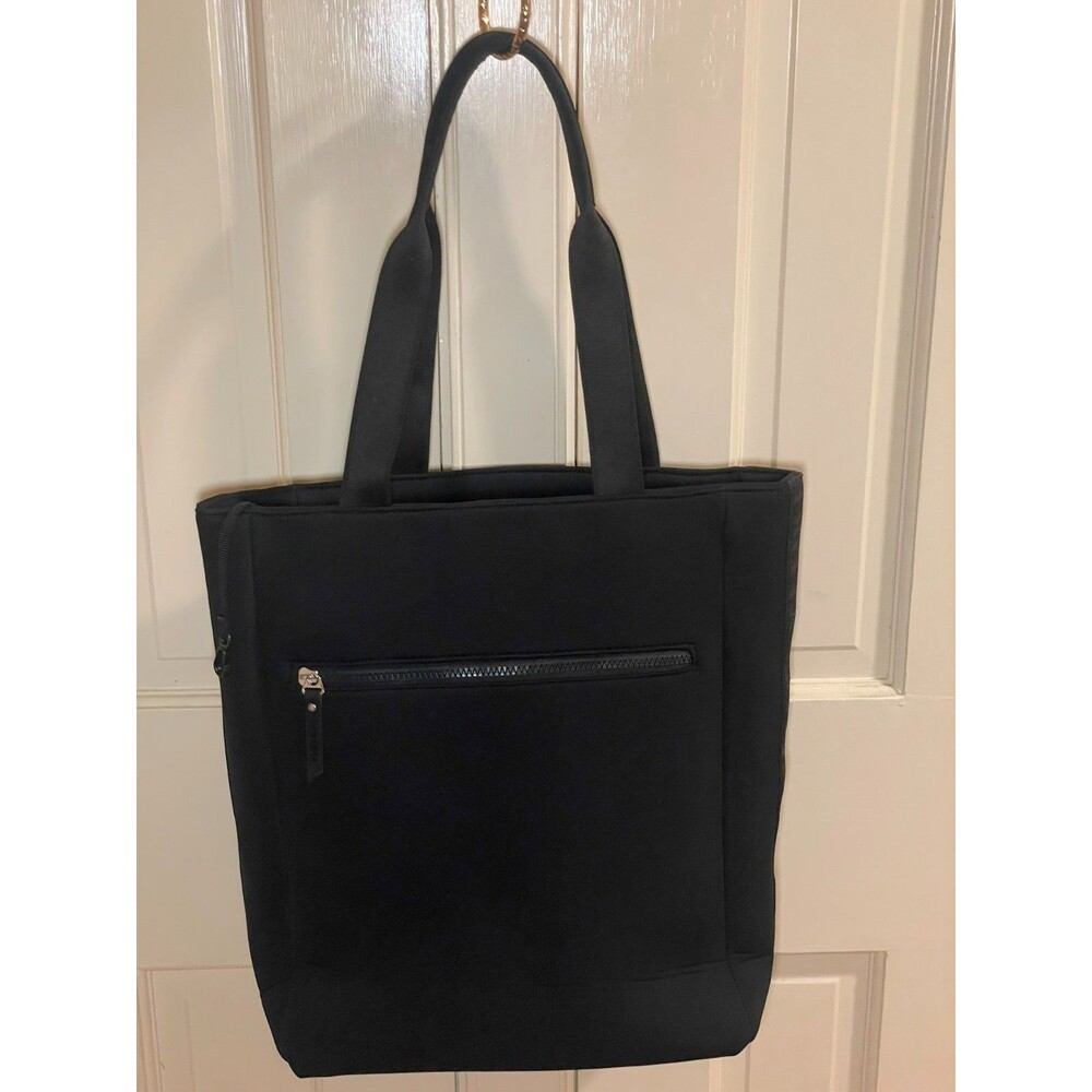Athleta Black Nylon Convertible Backpack Tote Bag Zip Top Gym Travel Commuter